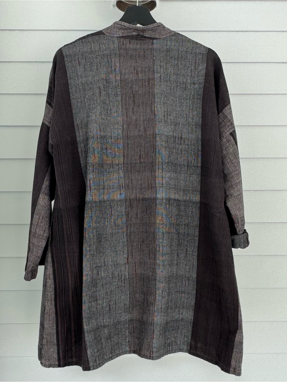 Yasuko Kurisaka Cotton Woven Long-Sleeve Jacket Shirt - Picture 3 of 10